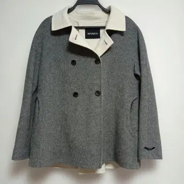 MAX&Co. 울 더블 브레스트 코트 피코트 오버 사이즈