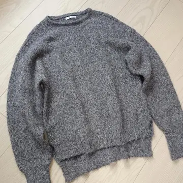 KEYUCA 케유카 니트 스웨터 상의 센터라인 디자인 그레이