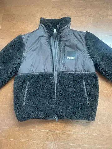 PUMA 플리스 자켓 블랙
