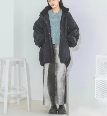 JEANASIS 소매 2WAY M-65 코트 블랙