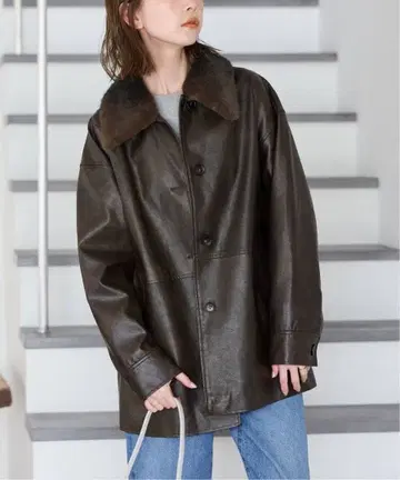 워셔블 인조 가죽 퍼 옷깃 부착 커버올