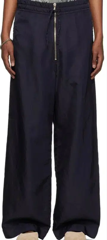 도리스 반 노튼 블루 오버다이 트라우저