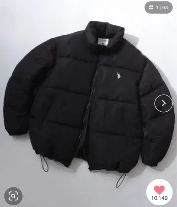 초 레어 U.S. POLO ASSN. 블랙 다운 자켓