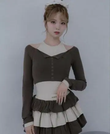 미개봉 새상품 Darich 다리치 오프숄더 레이어드 리브 상의