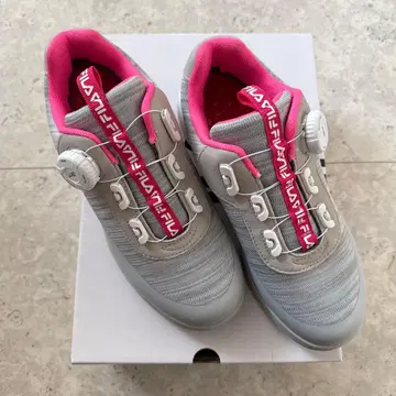 여성용 골프화 그레이/핑크 다이얼식