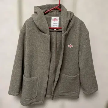 PANTON 후드 부착 그레이 울 코트 36