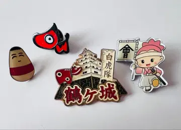 츠루가성 야에땅 아카베에 오키아가리코보시 핀배지