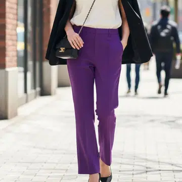 그린 라벨 릴랙싱 FFC 절개 미니 플레어 팬츠 퍼플