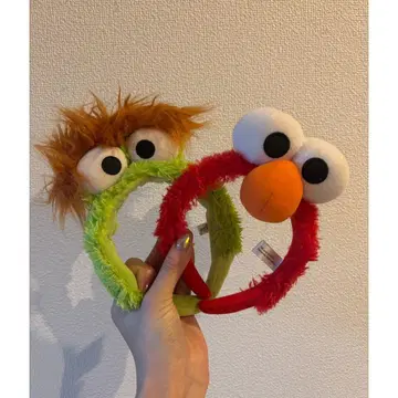 엘모와 오스카 머리띠 세트