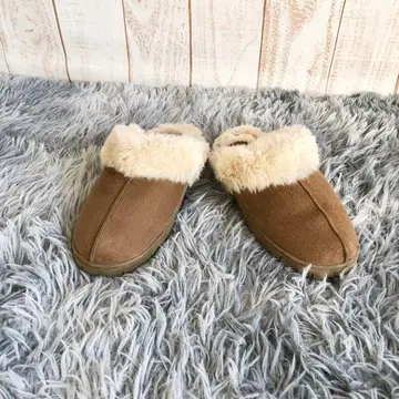 나인 웨스트 [ 5/22cm ] 브라운 무스탕 실내화 퍼