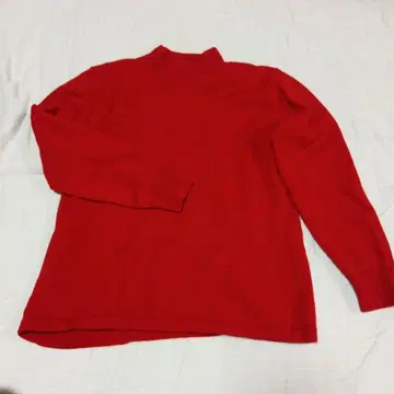 빨간색 캐시미어 100% 긴팔 니트 M-L