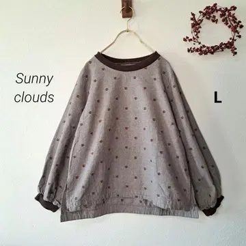 써니클라우드 [컨디션 최상] 프레첼은 빵인가 상의 자수 브라운 L