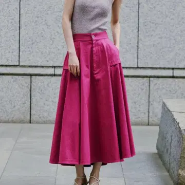 새상품 미사용 FRAY I.D 치노 플레어 스커트 스커트 하의