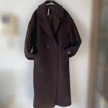 Spick & Span 다크 브라운 롱 코트 38
