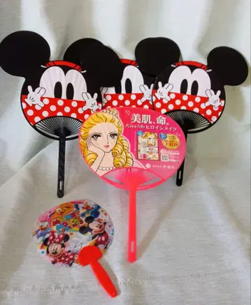 미키마우스 부채 4개 세트