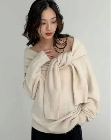 리디 숄더풍 원숄더 니트탑