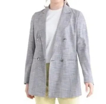 새상품급 투모로우랜드 컬렉션 샤이니 글렌체크 더블 자켓