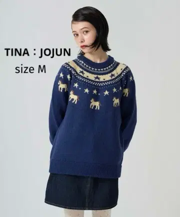 TINA: JOJUN 애니멀 노르딕 니트 풀오버