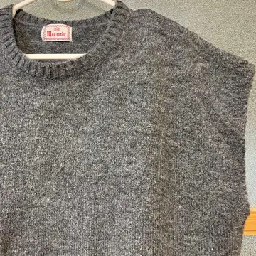 베이지 니트 베스트 오버 사이즈