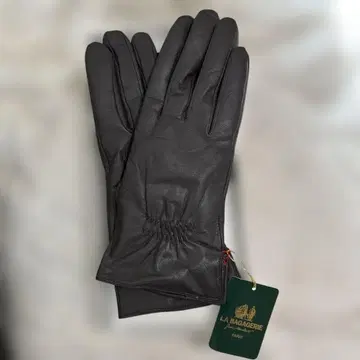 천연 가죽 장갑 여성용 다크 브라운 캐시미어 안감