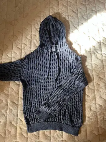 GALERIE VIE 오픈 워크 코튼 후드 풀오버