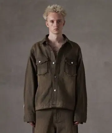 [ GRANCY ] 지퍼 디자인 데님 셔츠 자켓