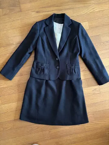 블랙 자켓 원피스 세트