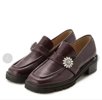 Lily Brown 릴리 브라운 비쥬 탱크 힐 로퍼 M 사이즈