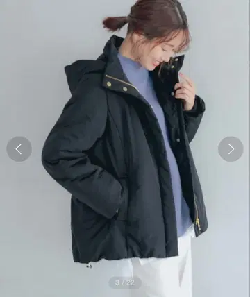 GLOBAL WORK 에어 써멀 방수 블루종 블랙