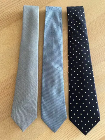 넥타이 3개 블루 계열 NewYorker NinaRich 그린 레이블