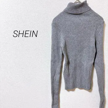 3a4 [ 새상품급 ] 쉬인 긴팔 니트 스웨터 터틀넥 리브 심플