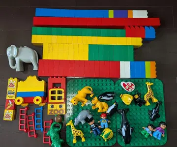 레고 듀플로 7338 즐거운 동물원 동물 음식 사람 기초판 묶음 판매