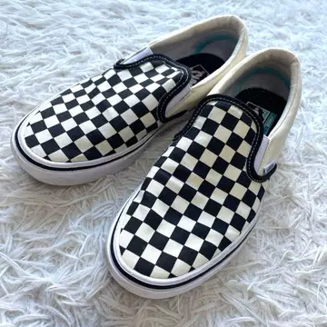 VANS 반스 슬립온 체커 25.0cm 블랙 스니커즈