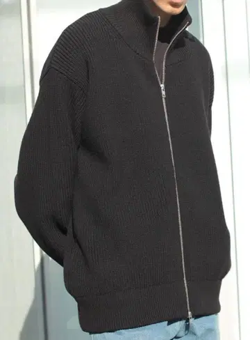 stein OVERSIZEDDRIVERSKNIT ZIP JACKET