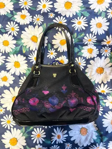 ANNA SUI 가마구치 토트 (꽃무늬 자수)