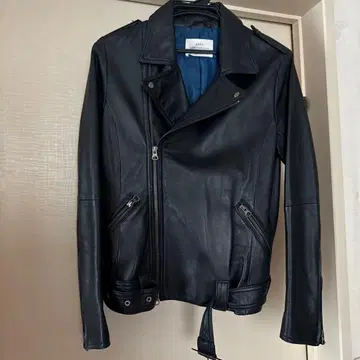 천연 가죽 라무 LUCA 가죽 라이더 자켓 블랙 양가죽 부드러운