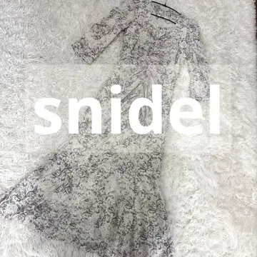 SNIDEL 레이스 패턴 롱 원피스 긴팔