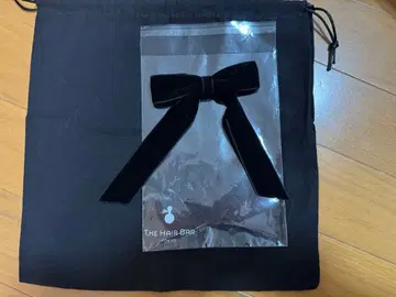 리본 머리핀 블랙