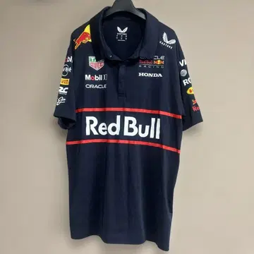 Red Bull 피케 셔츠 네이비 Honda Mobil 1