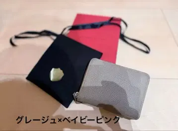 보나벤츄라 접이식 지갑 그레이지 x 베이비 핑크