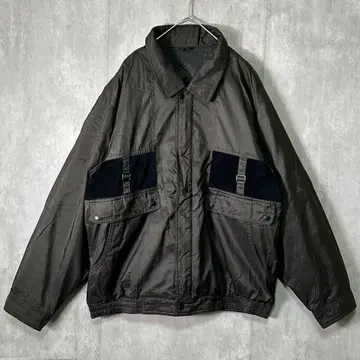 기믹 나일론 블루종 브라운 차콜 안감 파일