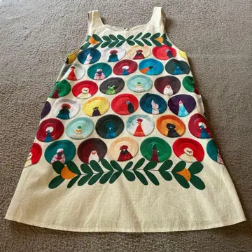 Joemonota 컬러풀 슬리브리스 원피스 L