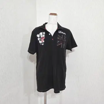 ADLIFE x DEGRELATE 날개 로고/피케 셔츠 ( M ) 블랙