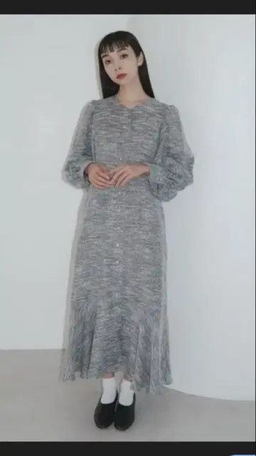 [ 미사용 새상품 ] foufou 트위드 원피스