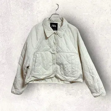 ZARA 자라 퀼팅 자켓 아이보리