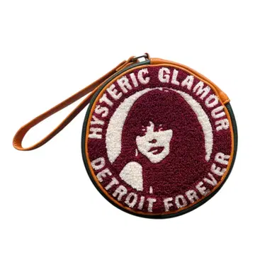 HYSTERIC GLAMOUR 원형 파우치 보르도/오렌지