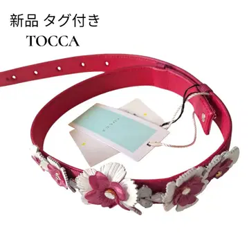 새상품 택 포함 TOCCOA 토카 벨트 꽃 핑크