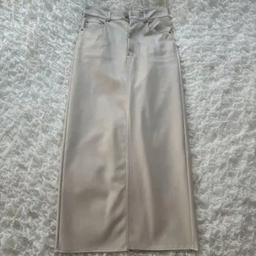 인기 즉시 완판 아이템 가죽 타이트 롱 스커트 백 포켓 부착