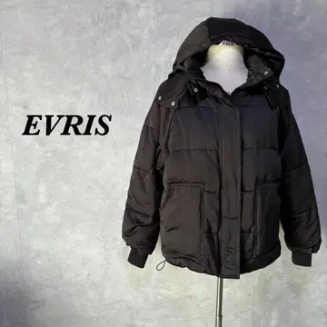 EVRIS 다운 자켓 2way 집업 블랙 4720