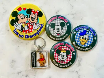 도쿄 디즈니랜드 캐릭터 캔뱃지 4개 세트 키링